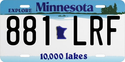MN license plate 881LRF