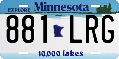 MN license plate 881LRG