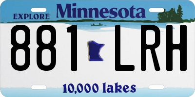 MN license plate 881LRH