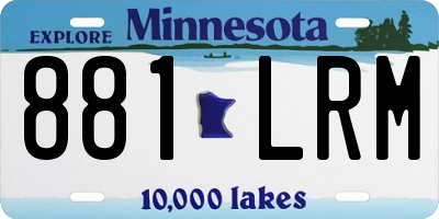 MN license plate 881LRM