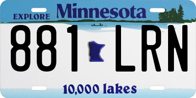 MN license plate 881LRN