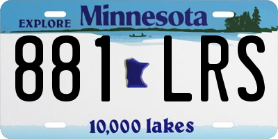 MN license plate 881LRS