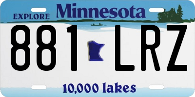 MN license plate 881LRZ