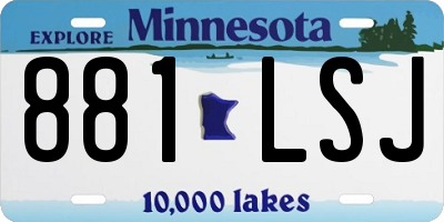 MN license plate 881LSJ