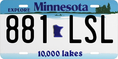 MN license plate 881LSL