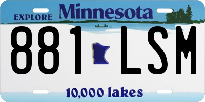 MN license plate 881LSM