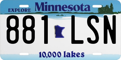MN license plate 881LSN