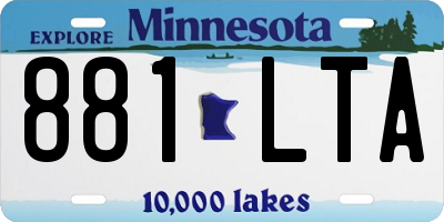 MN license plate 881LTA