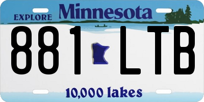 MN license plate 881LTB