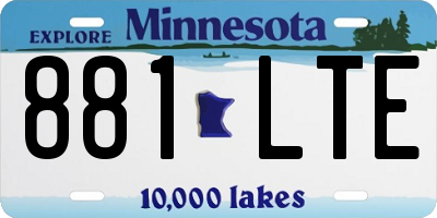 MN license plate 881LTE