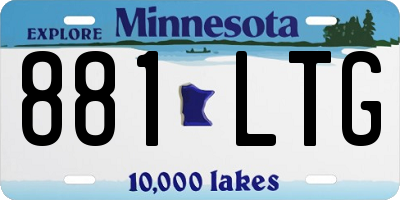 MN license plate 881LTG