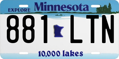 MN license plate 881LTN