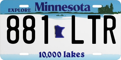 MN license plate 881LTR