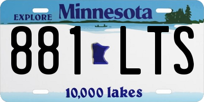 MN license plate 881LTS