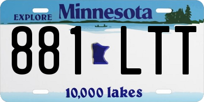MN license plate 881LTT