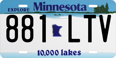 MN license plate 881LTV