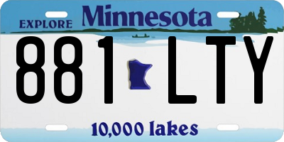 MN license plate 881LTY