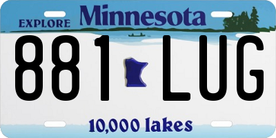 MN license plate 881LUG