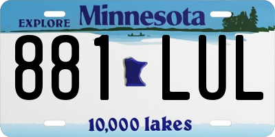 MN license plate 881LUL