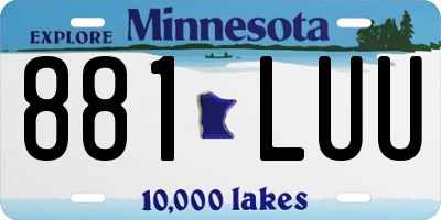 MN license plate 881LUU