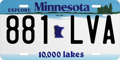 MN license plate 881LVA