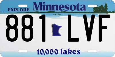 MN license plate 881LVF