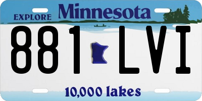 MN license plate 881LVI