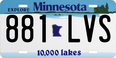 MN license plate 881LVS