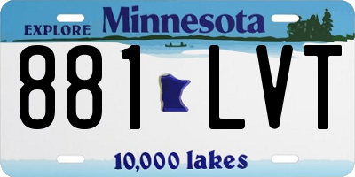 MN license plate 881LVT
