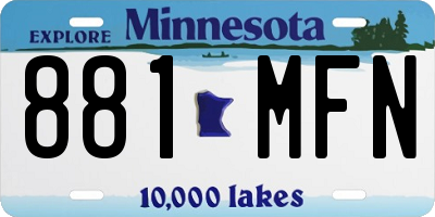 MN license plate 881MFN