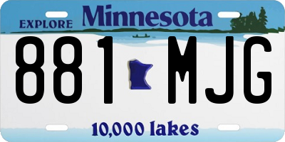 MN license plate 881MJG