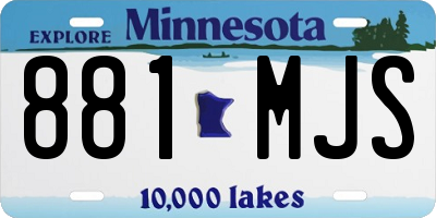 MN license plate 881MJS