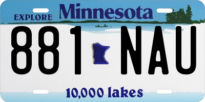 MN license plate 881NAU