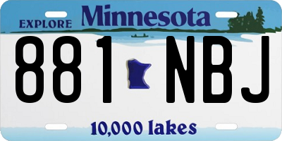 MN license plate 881NBJ
