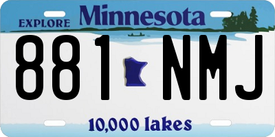 MN license plate 881NMJ