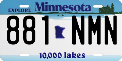 MN license plate 881NMN