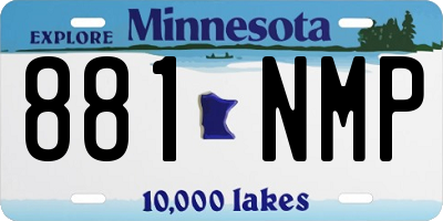 MN license plate 881NMP