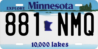 MN license plate 881NMQ