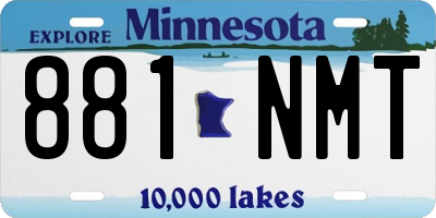 MN license plate 881NMT