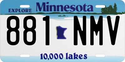 MN license plate 881NMV