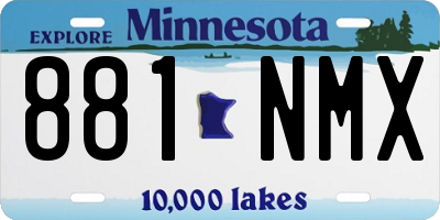 MN license plate 881NMX