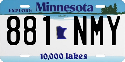 MN license plate 881NMY