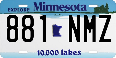 MN license plate 881NMZ