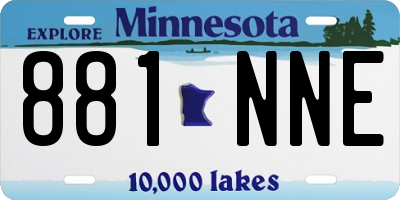 MN license plate 881NNE