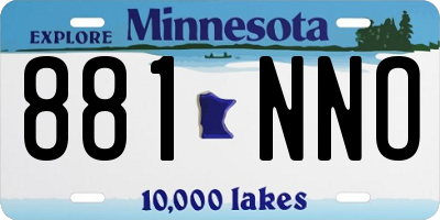 MN license plate 881NNO