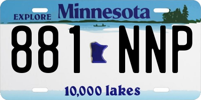 MN license plate 881NNP