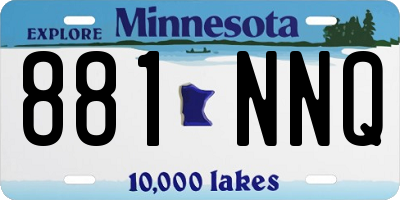 MN license plate 881NNQ