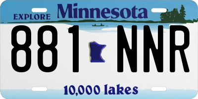 MN license plate 881NNR