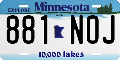 MN license plate 881NOJ