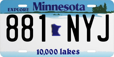 MN license plate 881NYJ